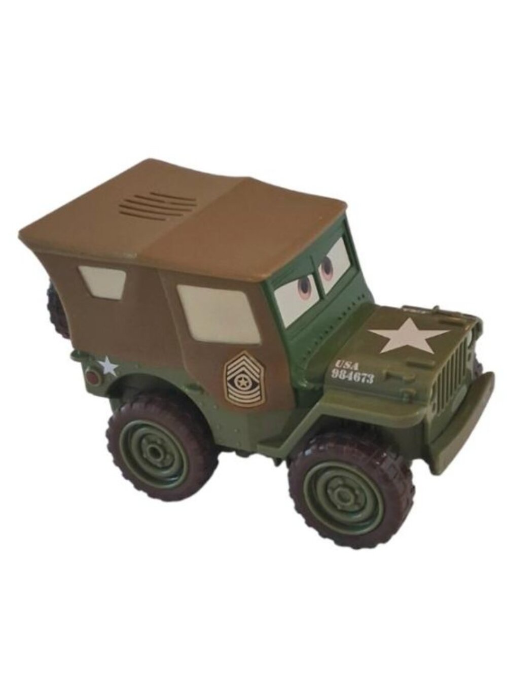 Fisher-Price 2007 Shake 'N Go Disney Pixar Cars SARGE Talking USA 984673 Jeep